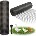 Heavy Duty Plastic Fence Roll 55" x 50' - 0.8x0.8 Inch Chicken Wire Mesh, Reusable Fencing for Garden, Rabbit/Poultry Protection, Balcony & Plant Defense (Black)