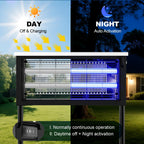 Solar Bug Zapper Outdoor, Powerful Mosquito Zapper, Electric Mosquito Killer Outdoor, Waterproof & Portable Fly Killer, Rechargeable Flying Insect Trap for Patio, Yard, Garden, Home, Camping, Black