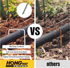 HongWay 60 Pack 4 Inch Landscape Staples, Garden Staples 12 Gauge Galvanized Ground Stakes Lawn Yard Staples SOD U-Shaped Pins for Gardening Irrigation Tubing Landscaping Fabric