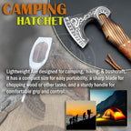 SHINY CRAFTS® Handcrafted Decorative Viking Axe with Leather-Wrapped Handle & Sheath – Engraved Blade – Ceremonial Collectible Gift for Men, Warriors, History Buffs, Cosplay & Display (VBA-06)