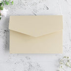 20 PCS Champagne Tri-fold Laser Cut Wedding Invitation Pockets for 5x7 Wedding Cards Bridal Shower Engagement Quinceanera Invitation