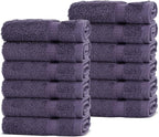 Chakir Turkish Linens | Hotel & Spa Quality 100% Cotton Premium Turkish Towels | Soft & Absorbent (12-Piece Washcloths, Plum)
