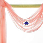 MDS Halloween Chiffon Draping Fabric - 1 Panel, 30" Wide x 40ft Long - Sheer Spooky Arbor & Canopy Drapery for Haunted House Backdrops, Party Ceilings, DIY Costumes & Themed Events - Peach