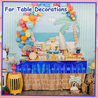 4 Pack 10 Feet Glitter Royal Blue Parade Float Decorations for Trailer Car, Glitter Foil Fringe Metallic Tinsel Streamers Banner Garland for Graduation Weeding Homecoming Birthday Party(Glitter-Blue)
