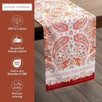 Maison d' Hermine Table Runner 100% Cotton Single Layer Table Runners 108 inches Long for Thanksgiving Christmas Decorations Home Kitchen Dining Party Wedding (Orient, 14.5" x 108")