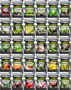 B&KM Farms 20,000+ Survival Seed Kit 5+ Year Supply. 30 Fruit & Vegetable Non-GMO Heirloom Seeds for Planting a Home Garden. Secure Emergency Weather-Proof Bucket