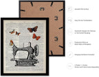 Poster Master Dictionary Art Poster - Sewing Machine Print - Sewing Art - Butterfly Art - Gift for Men, Women & Dressmaker - Chic Decor for Living Room, Bedroom or Office, 16x20 Black Framed