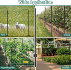 Fence Posts 7 Ft - 16 Pack, Requires Manual Assembly, Heavy Duty Metal Fence Post, No Dig U Post for Farm, Garden, Orchard and Outdoor Wire Fencing (Black)