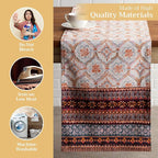 Maison d' Hermine Table Runner 100% Cotton Double Layer Table Runners 108 inches Long for Thanksgiving Christmas Decorations Home Kitchen Dining Party Wedding (Fair Isle, 14.5" x 108")
