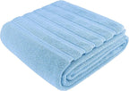American Soft Linen 35x70 Jumbo Large Bath Towels, 600 GSM 100% Cotton Turkish Bath Sheet, Oversized Luxury Bath Towels for Bathroom Beach and Pool, Sky Blue