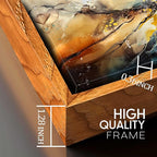 Abstract Art Wall Decor - Framed Wall Art For Living Room - Abstract Canvas Art Ready to Hang Size 29" x 59"