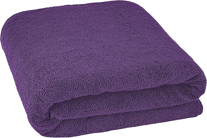 Cotton Paradise 100% Cotton 40x80 Oversized Bath Sheet, Extra Large Turkish Bath Towels for Bathroom, Purple Bathsheet