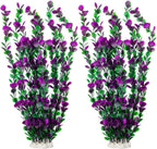 20.47 Inch Tall Aquarium Plants – Large Lifelike Artificial Fish Tank Decorations, 2 Pcs Fish Tank Plants Plastic，Durable & Safe for Freshwater/Saltwater Aquariums (Purple (Style C))