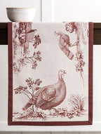 Maison d' Hermine Table Runner 100% Cotton Single Layer Table Runners 90 inches Long for Thanksgiving Christmas Decorations Home Kitchen Dining Party Wedding (Holy Jouy - Brown, 14.5" x 90")