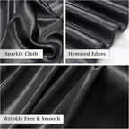 10x10 ft Black Sequin Backdrop Curtain Panels for Parties, Wrinkle Free Glitter Photo Backdrop Drapes 2 Panels 5x10FT Back Drop Cloth Shiny Fabric for Wedding Birthday Christmas Photography Background
