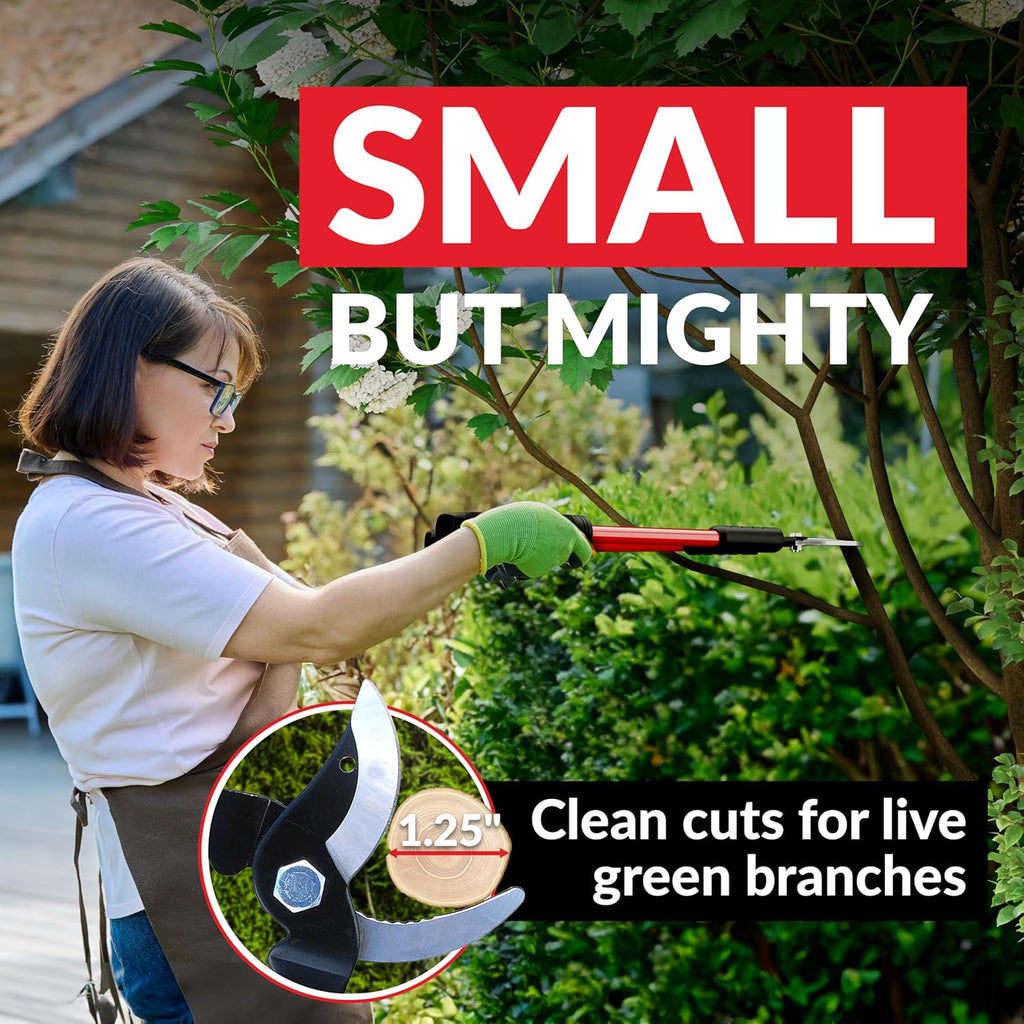 TABOR TOOLS GL18A Small Bypass Lopper, Short Bypass Tree Trimmer, Chops Branches with Ease, Branch Cutter with 1.25 Inch Clean Cut Capacity.