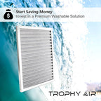 | Merv 8 | Washable & Reusable AC/Furnace Filter | Lifetime HVAC & Furnace Air Filter | Washable Electrostatic | High Dust Holding Capacity | Premium Quality Aluminum | 20x25x1