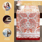 Maison d' Hermine Table Runner 100% Cotton Single Layer Table Runners 108 inches Long for Thanksgiving Christmas Decorations Home Kitchen Dining Party Wedding (Orient, 14.5" x 108")