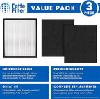 Fette Filter - Premium H13 True HEPA Replacement Filter J Compatible with GermGuardian FLT5900 for AC5900WCA & AC5900WDLX Air Purifier includes 1 Hepa 2 Activated Charcoal Filter.