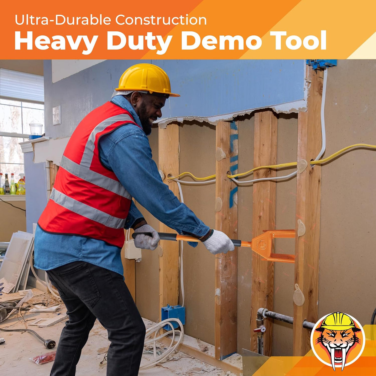 30" Oval Handle Demolition Bar - Tight Space Demo Bar - Versatile Multi Tool - For Home, Bathroom Renovations & DIYs - Trusted by Contractors, Restoration Professionals
