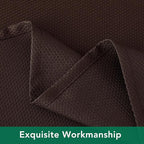 Biscaynebay Textured Fabric Tablecloths 60x84 Inches Rectangular, Brown Water Resistant Tablecloths for Dining, Kitchen, Wedding and Parties etc. Machine Washable