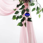 MDS Halloween Chiffon Draping Fabric - 2 Panel, 30" Wide x 40ft Long - Sheer Spooky Arbor & Canopy Drapery for Haunted House Backdrops, Party Ceilings, DIY Costumes & Themed Events - Blush Pink
