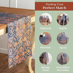 Maison d' Hermine Table Runner 100% Cotton Double Layer Table Runners 108 inches Long for Thanksgiving Christmas Decorations Home Kitchen Dining Party Wedding (Imperfection, 14.5" x 108")