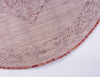 Unique Loom Outdoor Traditional Collection Area Rug - Antique (4' 1" Round, Rust Red/ Gray)