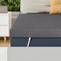 Memory Foam Mattress Topper Queen Size, 3 Inch Gel Infused Cooling Mattress Pad with Breathable Bamboo Cover, Pressure Relief & Machine Washable Bed Topper 60"x80" Black