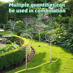 34" Tall Copper-Coated Stainless Steel Garden Sprinkler, 360° Rotating Decorative Ornamental Sprinkler for Lawn, Yard & Landscape Watering (Butterfly)