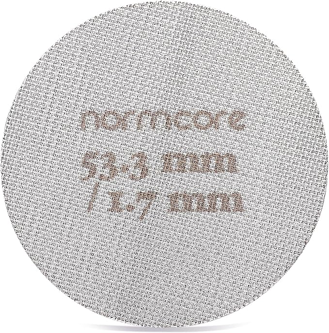 Normcore 53.3mm Puck Screen - Lower Shower Screen - Metal Contact Screen for Espresso 54mm Portafilter Filter Basket - 1.7mm Thickness 150μm - 316 Stainless Steel