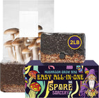 2 LB All-in-One Grow Bag: Up to 16oz of Mushrooms! Nutrient-Enhanced, Injection Port, Just Add Your Own Spores & Grow Like Magic