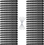 Beuta Landscape Edging | Garden Edging Border | Faux Stone Bricks for Lawn edging, Flower beds, Pathways & Yard Edging– 40 Packs | Each Section Has 6 Bricks 48"L x 4"W x 2.25"H | 120 Spikes |Charcoal