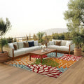 Nourison Aloha Indoor/Outdoor Green 6' x 9' Area Rug, Easy Cleaning, Non Shedding, Bed Room, Living Room, Dining Room, Deck, Backyard, Patio (6x9)
