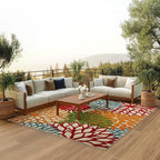 Nourison Aloha Indoor/Outdoor Green 6' x 9' Area Rug, Easy Cleaning, Non Shedding, Bed Room, Living Room, Dining Room, Deck, Backyard, Patio (6x9)
