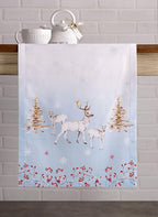 Maison d' Hermine Table Runner 100% Cotton Single Layer Table Runners 36 inches Long for Thanksgiving Christmas Decorations Home Kitchen Dining Party Wedding (Fairy Tale Forest, 14.5" x 36")