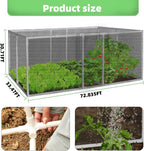 72 * 33 * 30 in Detachable Crop Cages for Garden, Plant Protection Tent with Garden Netting for Vegetables Fruits Flowers,Mesh Plant Covers for Outdoors (Black)