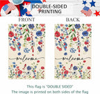 Baccessor 4th of July Patrioctic House Flag 28 x 40 Inch Double Sided God Bless America Memorial Day Floral Large House Flag Vertical Summer Seasonal Usa Yard Outdoor Outside Decoration