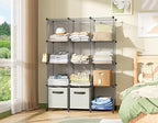 HOMIDEC Closet Organizer, 12-Cube Closet Organizers and Storage, Portable Closet Shelves, Clothing Storage (Grey)