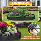 Corrugated Metal Garden Edging, 4"×100Ft Landscape Edging Border for Lawn, Flower Bed and Garden, Flexible Lawn Edging for DIY Tree Surrounds Borders and Landscaping, Black