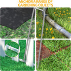 WAENLIR 6 inch 100 Pack Garden Staples Galvanized Landscape Stakes, Heavy Duty Fence Stakes Sod Pins for Securing Weed Fabric Barrier,Ground Cover, Artificial Turf,Dog Fence