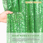 Sequin Curtains Christmas Backdrop 3 Panels Sequin Fabric 2FTx8FT Green Photography Background Wedding Photo Booth Backdrop