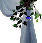 MDS Halloween Chiffon Draping Fabric - 1 Panel, 30" Wide x 30ft Long - Sheer Spooky Arbor & Canopy Drapery for Haunted House Backdrops, Party Ceilings, DIY Costumes & Themed Events - Dusty Blue