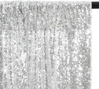 Eternal Beauty Silver Sequin Backdrop, 8x10 Ft Glitter Background Curtains for Shimmer Photography Party Wedding Birthday Back Drop Decor