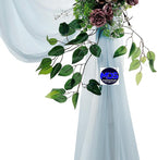 MDS Halloween Chiffon Draping Fabric - 1 Panel, 30" Wide x 40ft Long - Sheer Spooky Arbor & Canopy Drapery for Haunted House Backdrops, Party Ceilings, DIY Costumes & Themed Events - Baby Blue