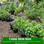 Farm Plastic Supply - 7 Gallon Fabric Grow Bags - (10 Pack) - Nonwoven Fabric Pots with Handles, Grow Bag, Plant Grow Bags, Garden Bag, for Farming, Gardening, Agriculture