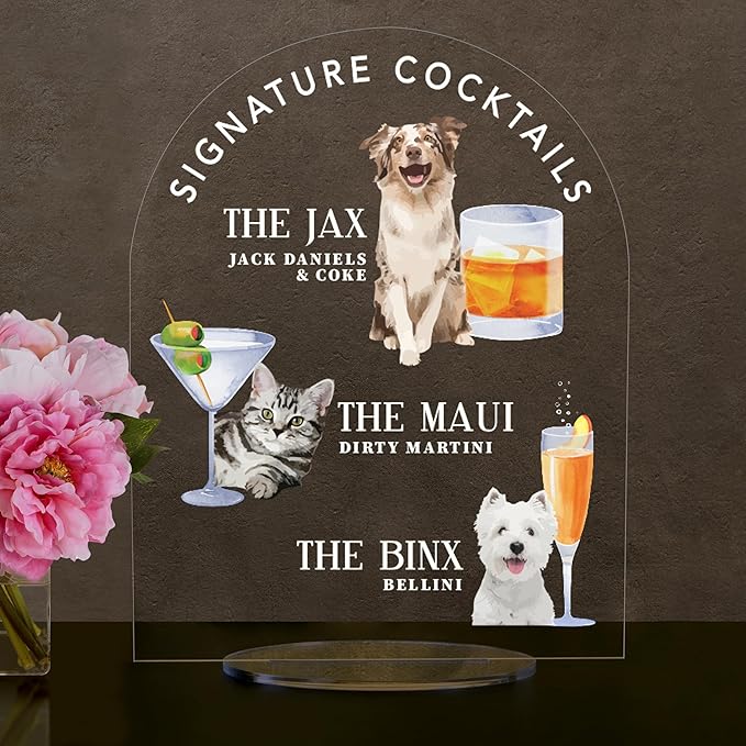 Pet Signature Drink Wedding Signs