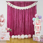 Sugargirl Fuchsia Sequin Backdrop Curtain 2 Panels 2FTx8FT Glitter Fuchsia Background Drapes Sparkle Photography Backdrop for Party Wedding Birthday Wall Decoration