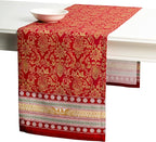 Maison d' Hermine Table Runner 100% Cotton Single Layer Table Runners 72 inches Long for Thanksgiving Christmas Decorations Home Kitchen Dining Party Wedding (Sofia, 14.5" x 72")
