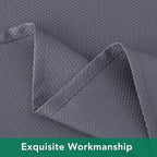 Biscaynebay Textured Fabric Tablecloths 52x70 Inches Rectangular, Dark Grey Water Resistant Tablecloths for Dining, Kitchen, Wedding and Parties etc. Machine Washable
